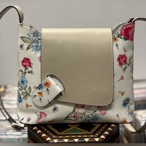 NWOT Vera Pelle Italian Leather Crossbody Purse